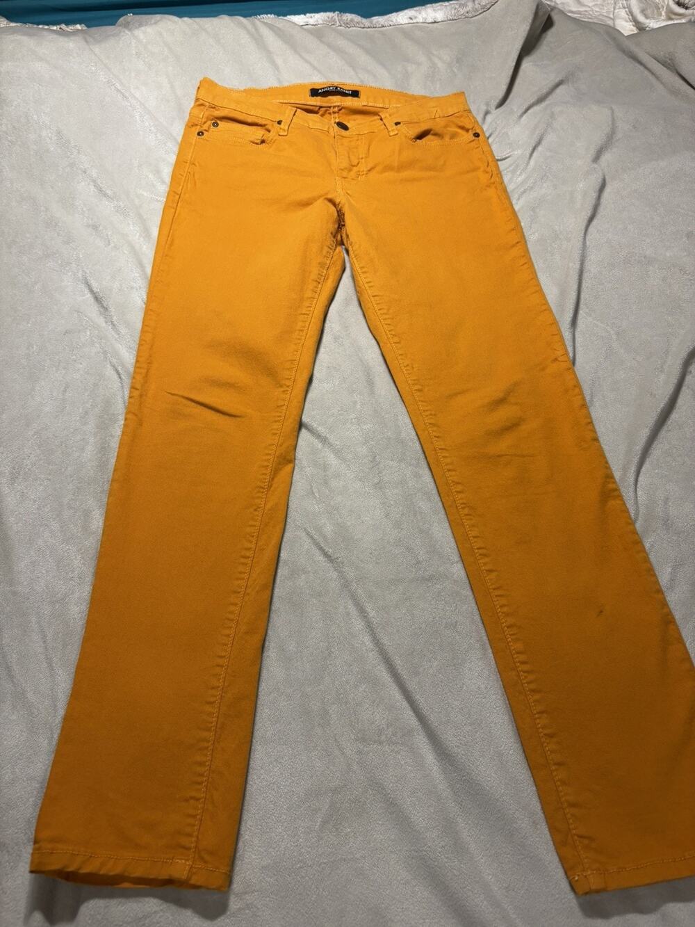 Angry Rabbit Women's Orange Skinny Jeans Made in USA Size 30/11 Womens